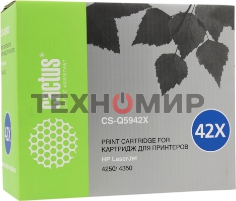 Картридж лазерный Cactus CS-Q5942X черный (20000 стр.) для HP 4250/4350