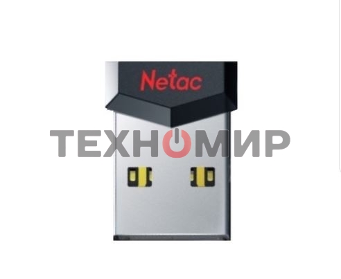 Флешка USB Netac UM81 (NT03UM81N-016G-20BK), 16Gb, USB 2.0, R/W 30/10, черный/красный