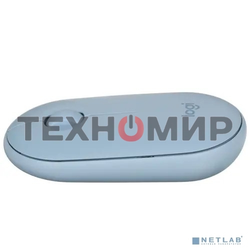Мышь беспроводная Logitech Pebble M350 синий, 1000 dpi, радиоканал, Bluetooth, USB, кнопки - 3