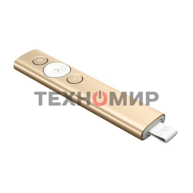Презентер беспроводной Logitech Spotlight золотистый, радиоканал, USB, кнопки - 3