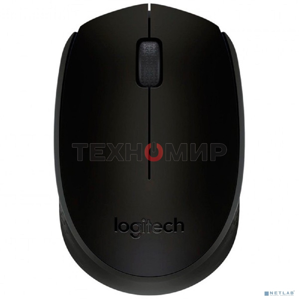 Мышь беспроводная Logitech B170 черный, 1000 dpi, радиоканал, USB, кнопки - 3