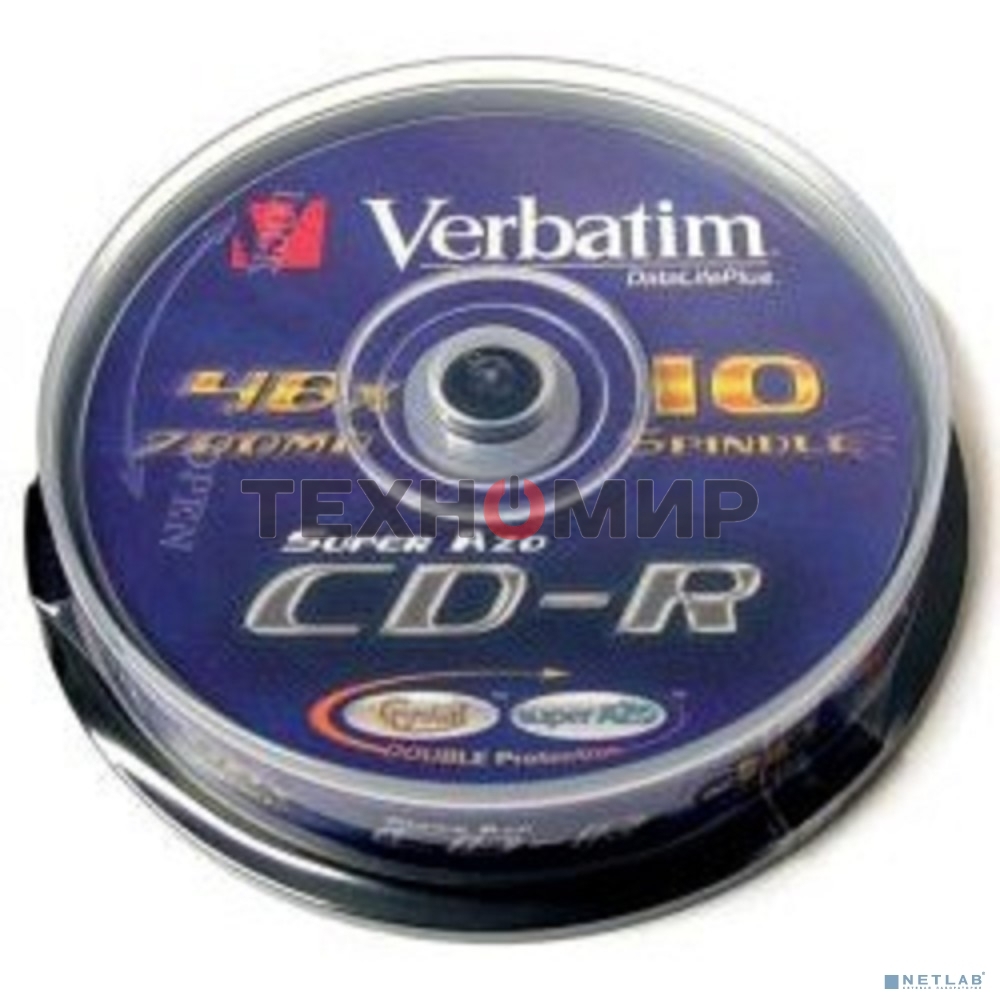 Диск CD-R Verbatim 700Mb 52x Cake Box (10шт) (43437)