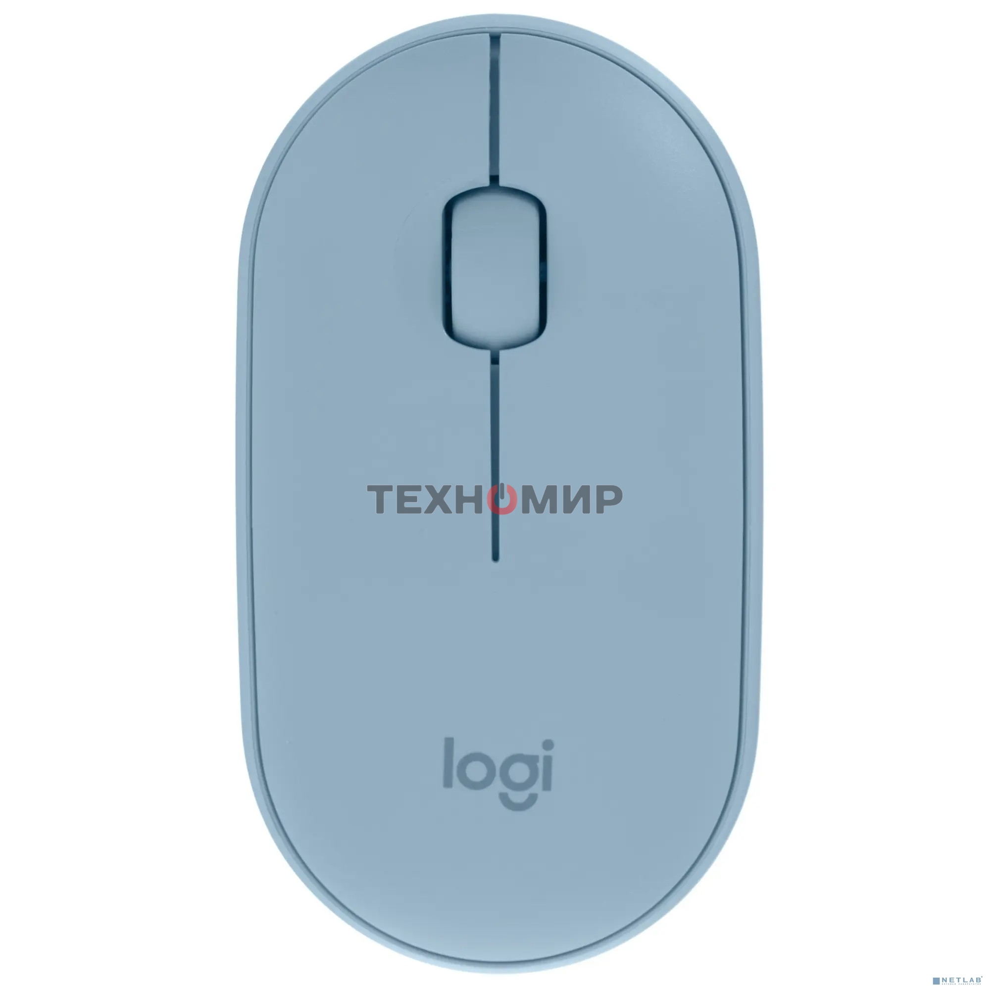 Мышь беспроводная Logitech Pebble M350 синий, 1000 dpi, радиоканал, Bluetooth, USB, кнопки - 3