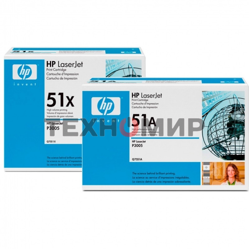 Картридж лазерный HP Q7551XD черный двойная упаковка для LaserJet P3005/M3027mfp/M3035mfp 2 x 13000 стр.