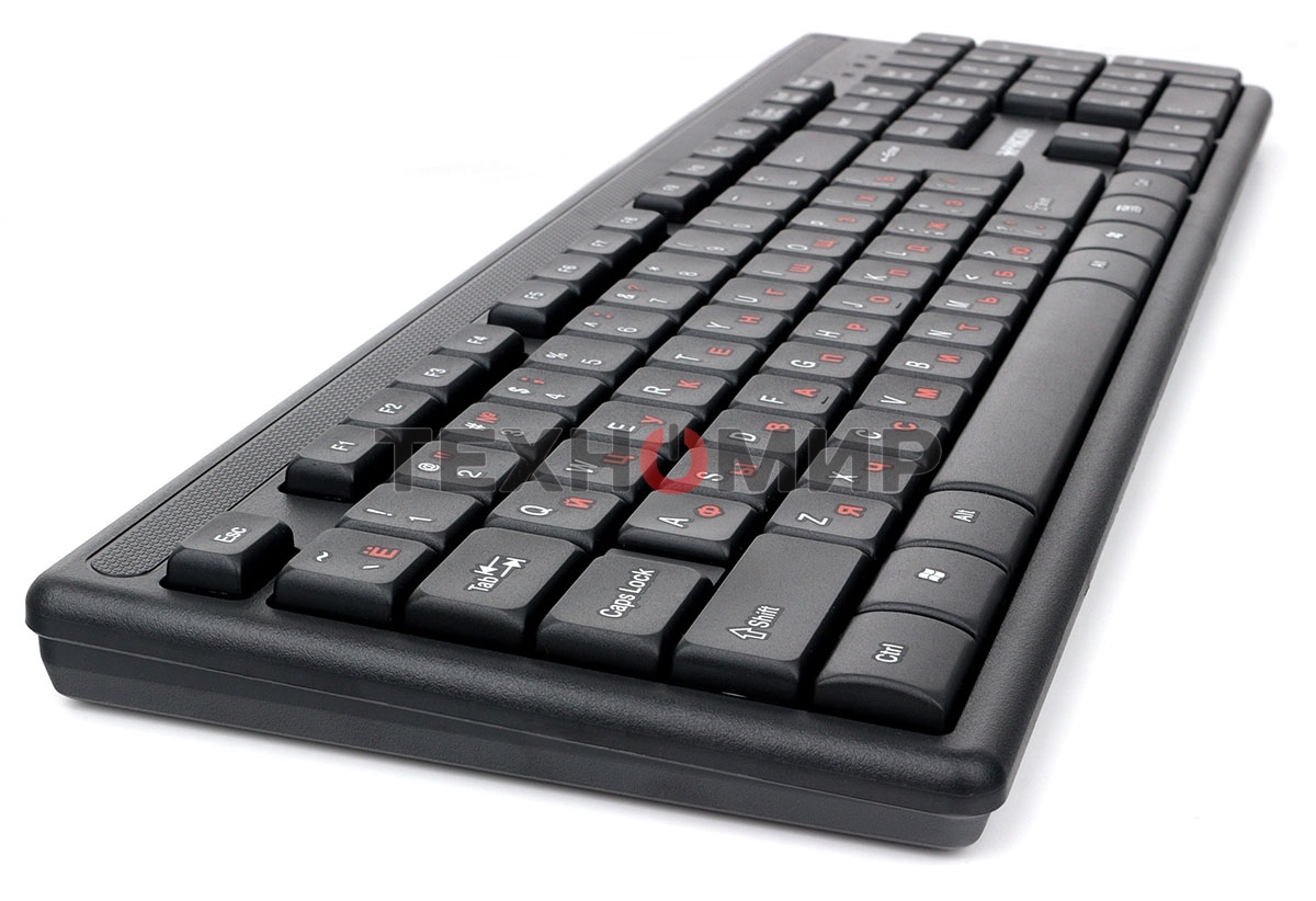 Комплект клавиатура + мышь пров. Гарнизон GKS-126, черный, 104 кл, 3кн, 1000 DPI, кабель 1.5м