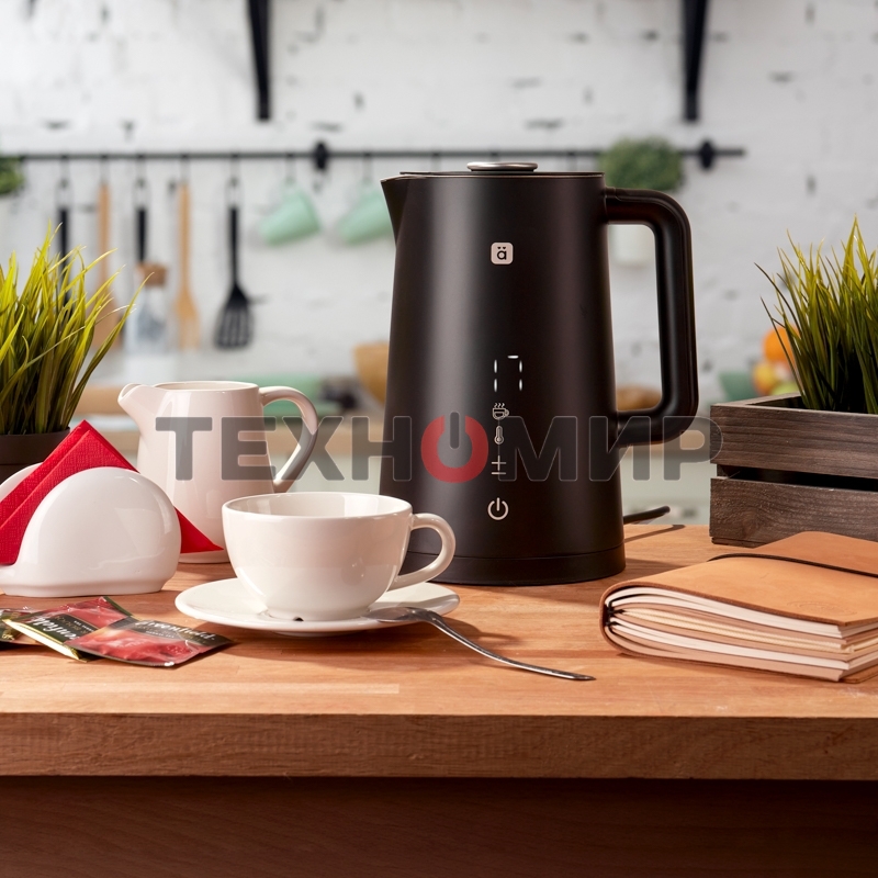 Чайник электрический Halsa HLS-K-103 WiFi умный пластиковый, черный