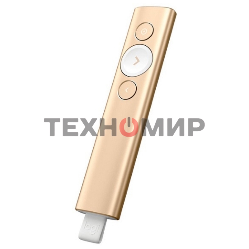 Презентер беспроводной Logitech Spotlight золотистый, радиоканал, USB, кнопки - 3