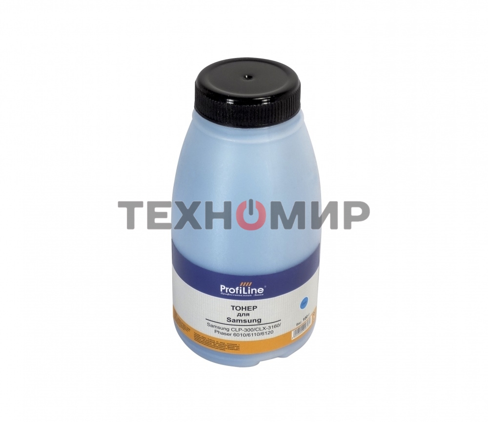 Тонер ProfiLine для принтеров Samsung CLP-300/CLX-3160/Phaser 6010/6110/6120/WC 6000/6015 cyan 100гр Фасовка РФ