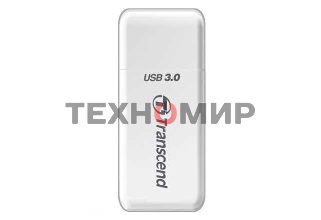 Кард-ридер Transcend RDF5/белый/microSDHC,microSDXC,SDHC,SDXC/USB 3.0/пластик
