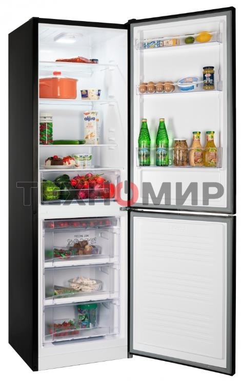 Холодильник Nordfrost NRB 162NF B черный двухкамерный 205/105 л морозилка снизу, No Frost