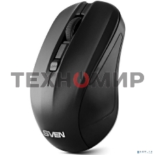 Мышь беспроводная SVEN RX-270W черный, 1600 dpi, радиоканал, USB, кнопки - 4