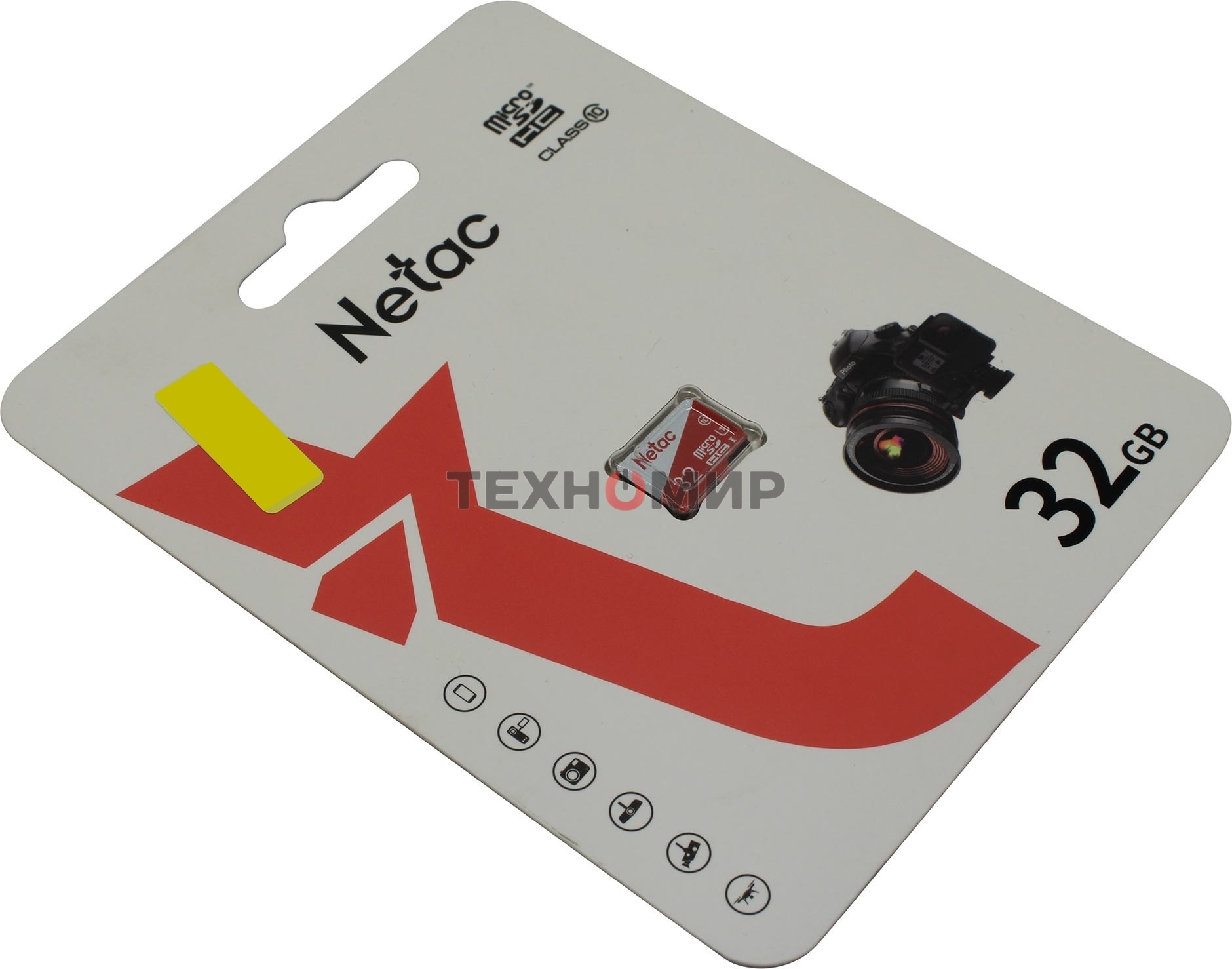 Флеш карта Netac P500 ECO 32Gb MicroSDHC C10 up to 80Mb/s, retail pack card only
