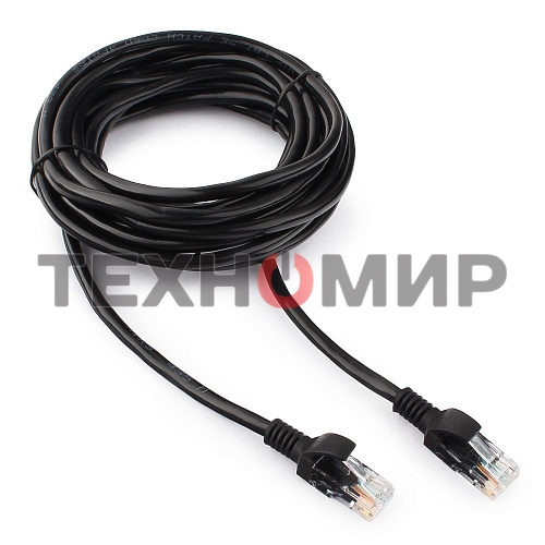 Патч-корд UTP Cablexpert cat.5e, 5м, литой, многожильный черный