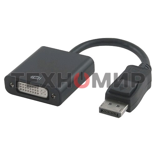 Переходник DisplayPort - DVI Cablexpert A-DPM-DVIF-002, 20M/19F, черный, пакет