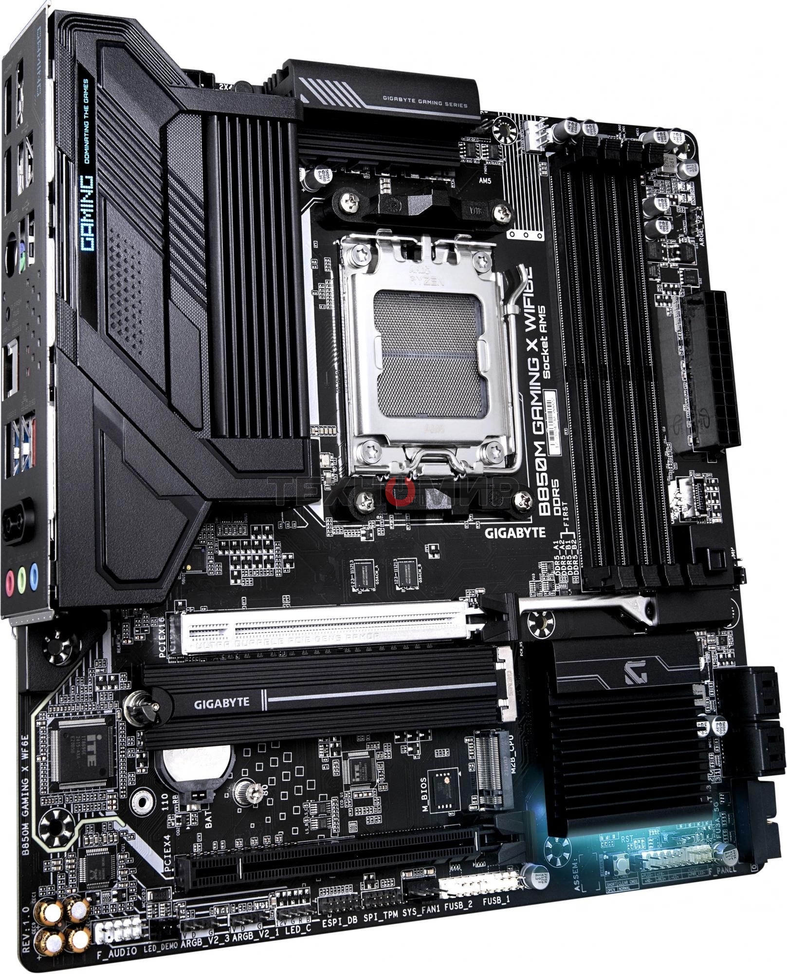 Материнская плата Gigabyte B850M GAMING X WIFI6E/WF6E, Socket AM5, AMD B850, 4xDDR5, 4xSATA, 2xM.2, 1xPCI-E 5.0 x16, 1xPCI-E 3.0 x4, 1xHDMI, 2xDP, 1x 2.5Gb LAN, 1xUSB-C 3.2 Gen 2, 1xUSB-A 3.2 Gen 2, 2xUSB-A 3.2 Gen 1, 4xUSB-A 2.0, 3x3.5 мм, 7.1, Micro-ATX