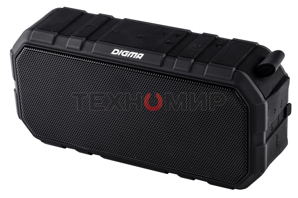 Колонка портатитвная Digma S-40 черный 10W 1.0 BT 2000mAh