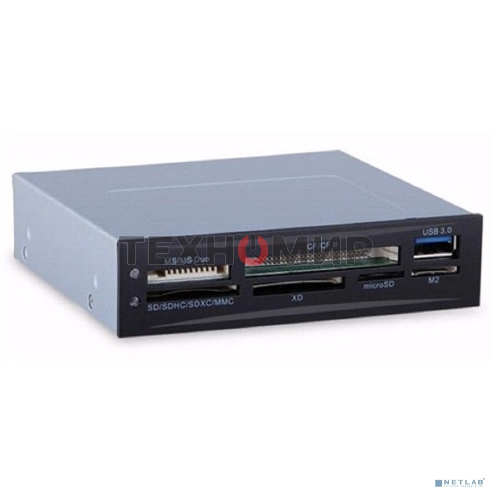 Кард-ридер ExeGate CR-611U3/черный/SD/SDHC/SDXC/MMC/microSD/T-Flash/CF/MS/MS micro/XD/USB 3.0/металл/пластик