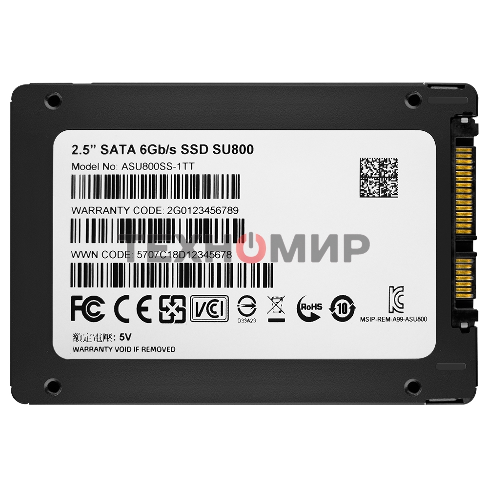 Накопитель SSD ADATA SU800, 1Tb, SATA III, 2.5