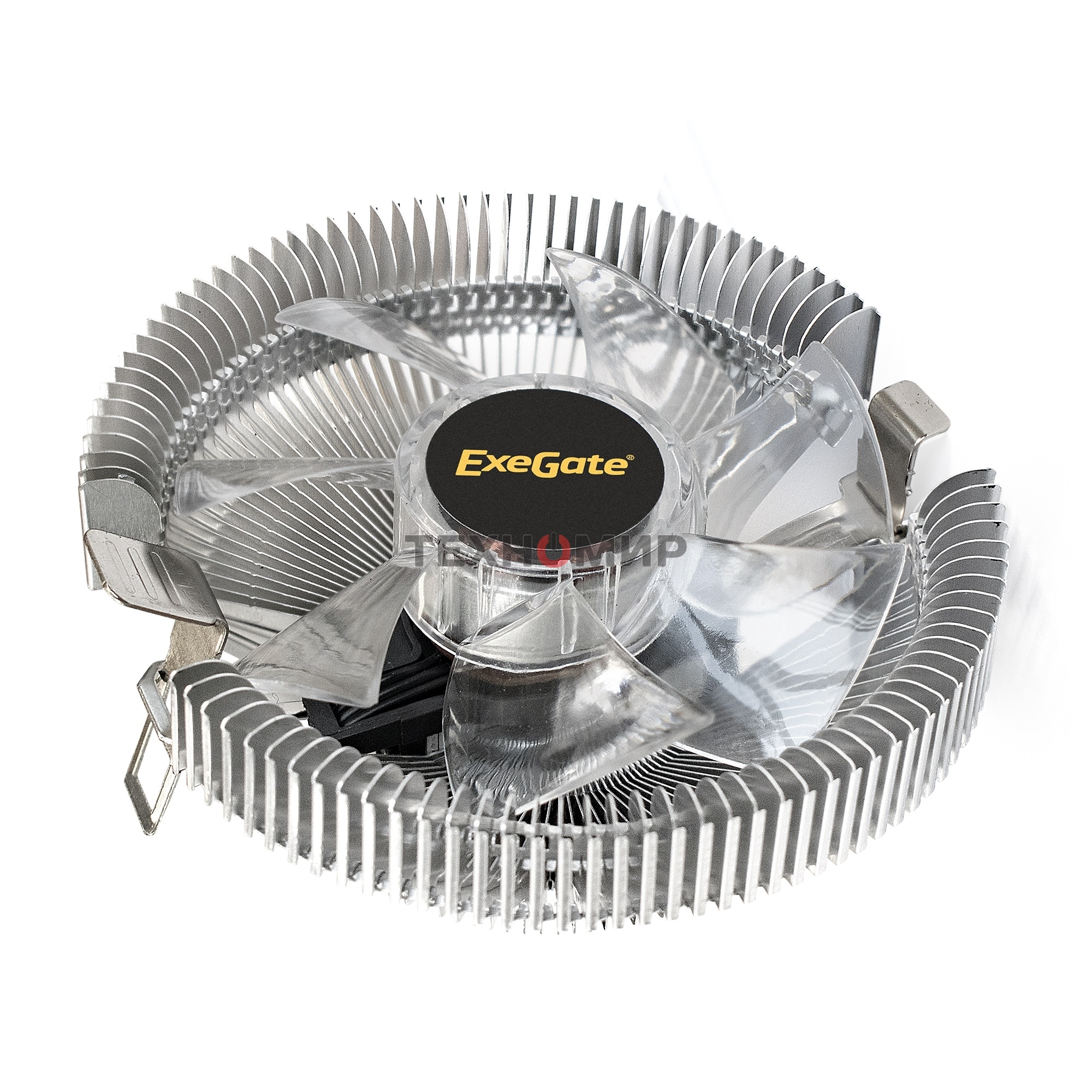 Кулер для процессора ExeGate Wizard EE91-PWM.BLUE серебристый, 90 мм, алюминий, 2400 об/мин, 24 дБ, 4 pin, 75 Вт, 50 мм