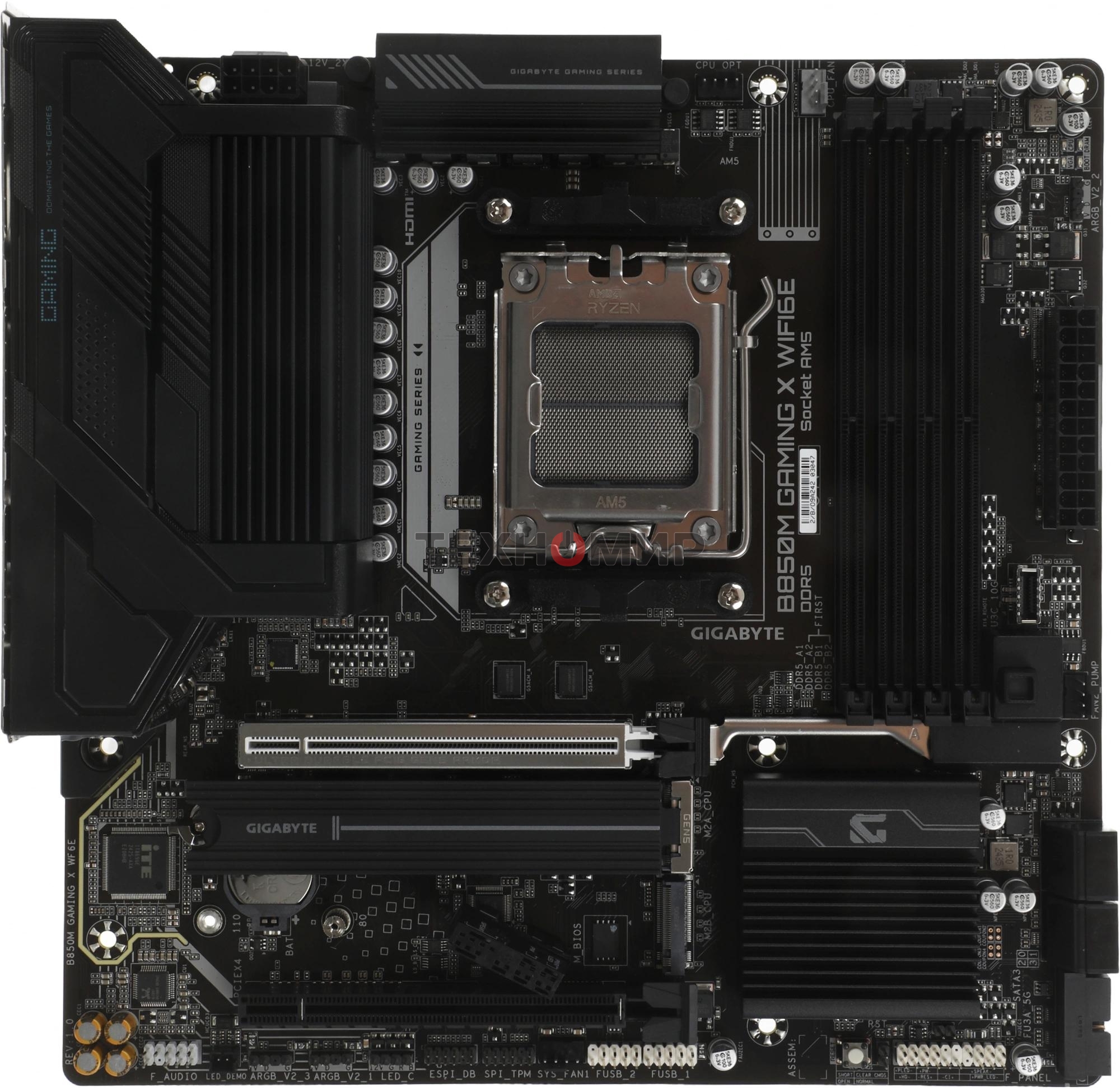 Материнская плата Gigabyte B850M GAMING X WIFI6E/WF6E, Socket AM5, AMD B850, 4xDDR5, 4xSATA, 2xM.2, 1xPCI-E 5.0 x16, 1xPCI-E 3.0 x4, 1xHDMI, 2xDP, 1x 2.5Gb LAN, 1xUSB-C 3.2 Gen 2, 1xUSB-A 3.2 Gen 2, 2xUSB-A 3.2 Gen 1, 4xUSB-A 2.0, 3x3.5 мм, 7.1, Micro-ATX