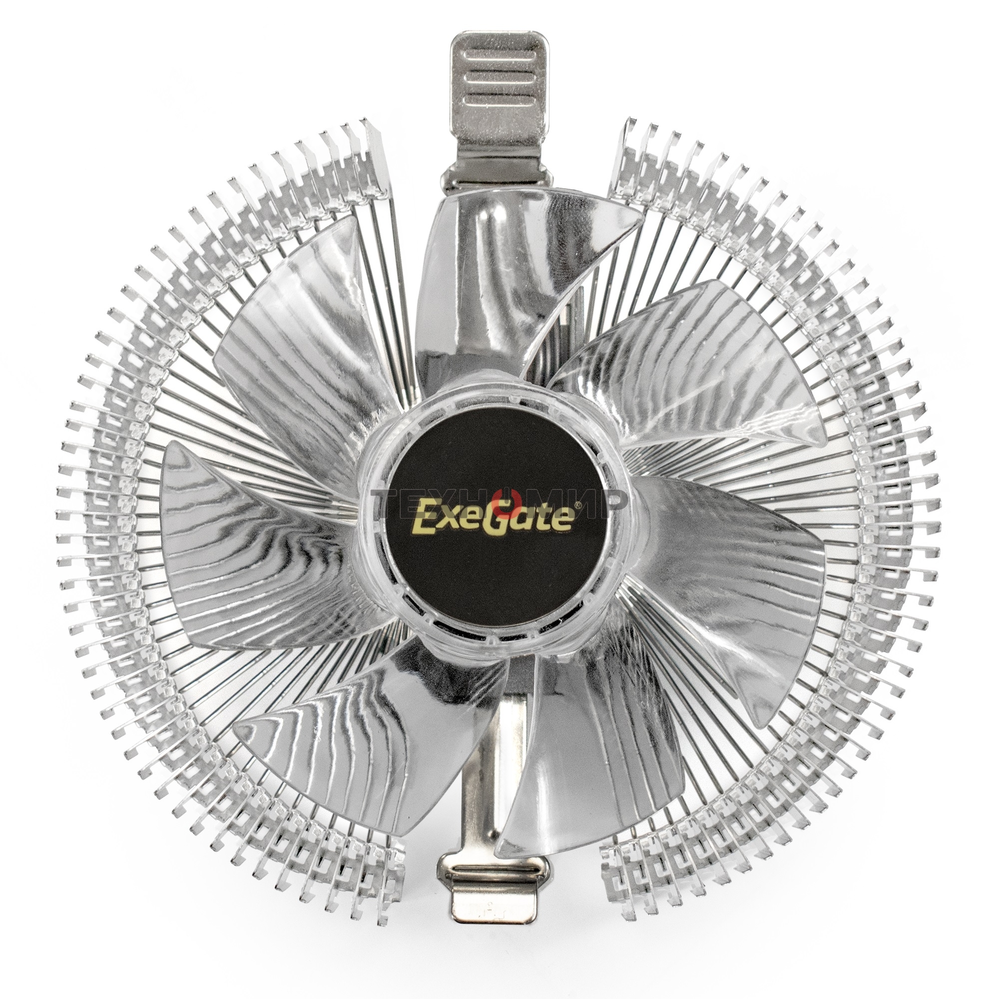 Кулер для процессора ExeGate Wizard EE91-PWM.BLUE серебристый, 90 мм, алюминий, 2400 об/мин, 24 дБ, 4 pin, 75 Вт, 50 мм