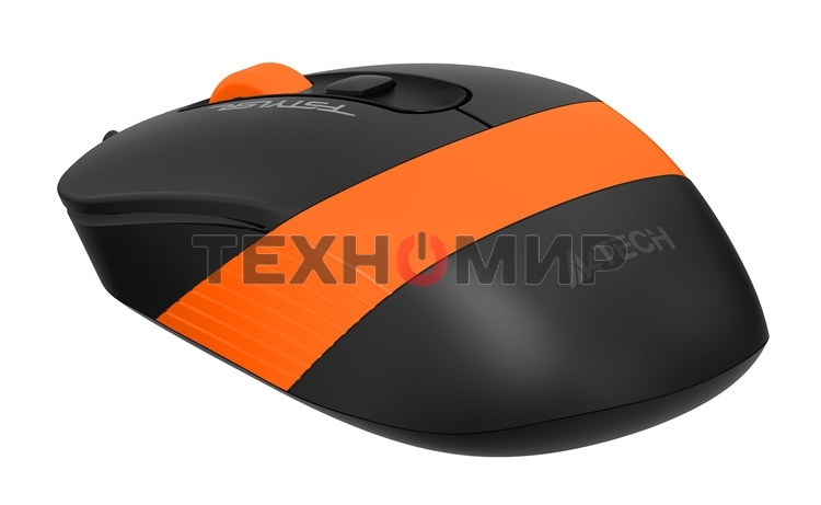 Мышь проводная A4Tech Fstyler FM10 черный/оранжевый, 1600 dpi, USB, кнопки - 4