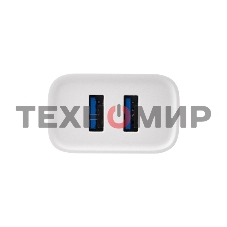 Сетевое зарядное устройство Rexant 2 x USB, 5V, 2.4 A, белое