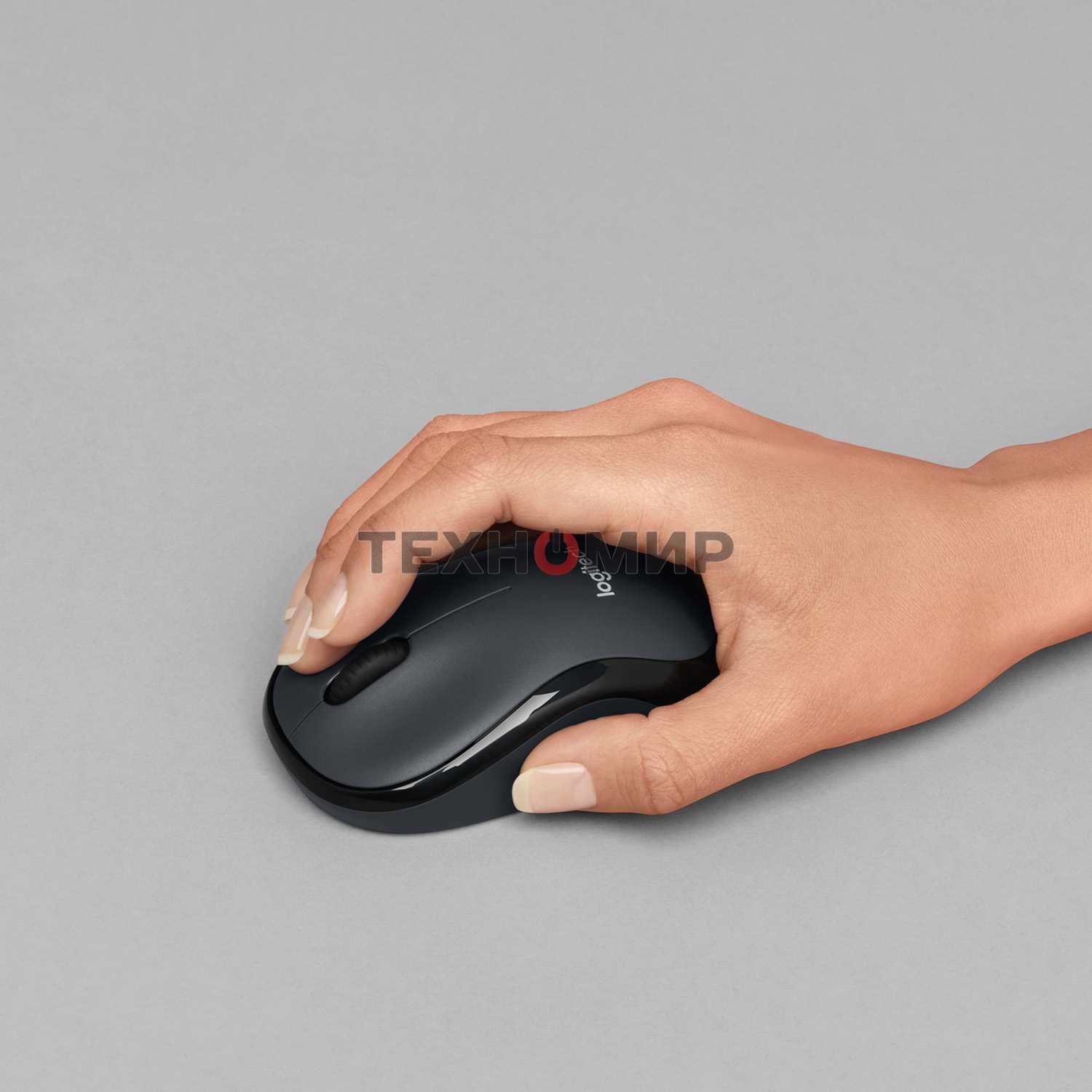 Мышь беспроводная Logitech M220 SILENT черный/серый, 1000 dpi, радиоканал, USB, кнопки - 3