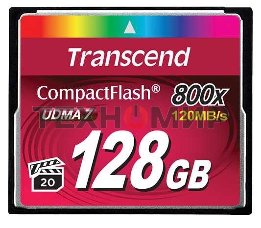 Флеш карта CF 128Gb, Transcend Ultra Speed 800X