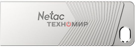 Флешка USB Netac UM1 (NT03UM1N-064G-32PN), 64Gb, USB 3.2, R/W 150/45, серебристый