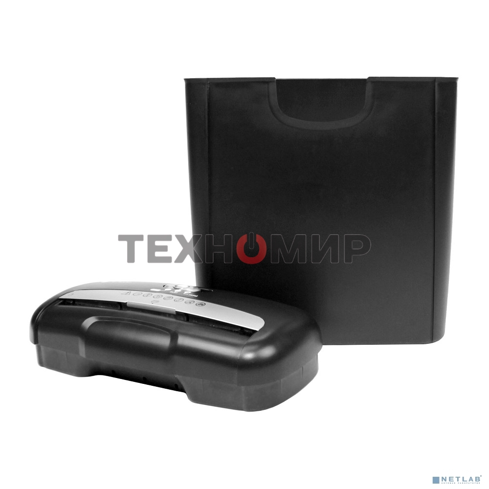 Шредер ГЕЛЕОС УД10-2, DIN P-2 (2 ур-нь секр.), полоса 5,8мм, 8 лист (70г/м2), пл.карты/скобы, 10 литров