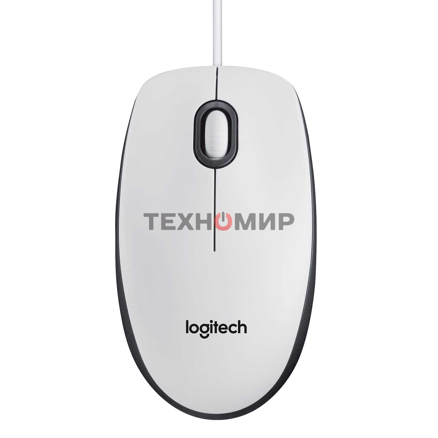 Мышь проводная Logitech M100 белый, 1000 dpi, USB, кнопки - 3