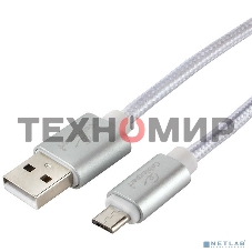 Кабель USB2.0 Cablexpert CC-U-mUSB02S-1.8M, AM/microB, серия Ultra, длина 1.8м, серебристый, блистер