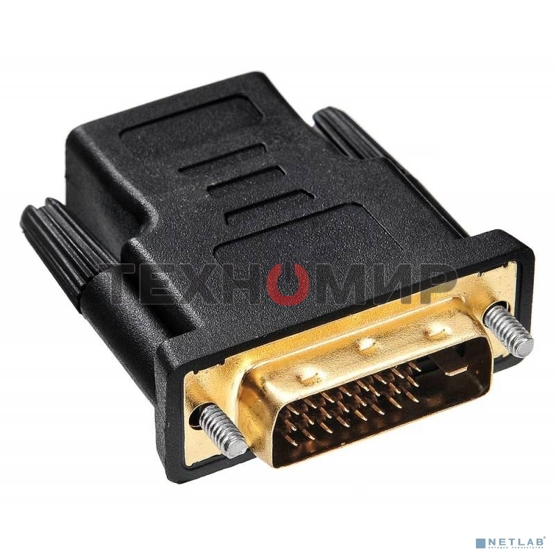 Адаптер Buro HDMI-19M(F)/DVI-D(M) с позол. конт.