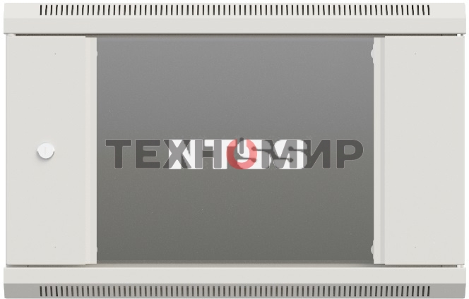 Шкаф коммутационный NTSS Премиум (NTSS-W12U6060GS-2) настенный 12U 600x600 мм пер. дв. стекл 60 кг серый IP20 сталь