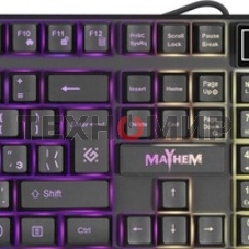Клавиатура Defender Mayhem GK-360DL проводная, USB Type-A, чёрный