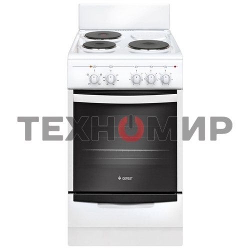 Плита электрическая Gefest 5140 0031 белый, конфорок 3 шт, духовка 55 л, 50 см x 85 см x 58.5 см