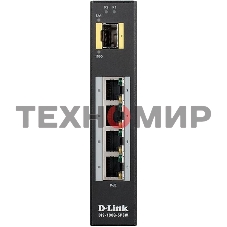Коммутатор D-Link DIS-100G-5PSW/A1A Промышленный неуправляемый коммутатор с 4 портами 10/100/1000Base-T, 1 портом 1000Base-X SFP, функцией энергосбере