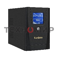 Источник бесперебойного питания ExeGate SpecialPro Smart LLB-900.LCD.AVR.1SH.2C13 900VA/500W, LCD, AVR, 1*Schuko+2*C13, металлический корпус, черный