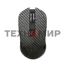 Мышь беспроводная Qumo Kevlar M26 черный, 1600 dpi, радиоканал, USB, кнопки - 4