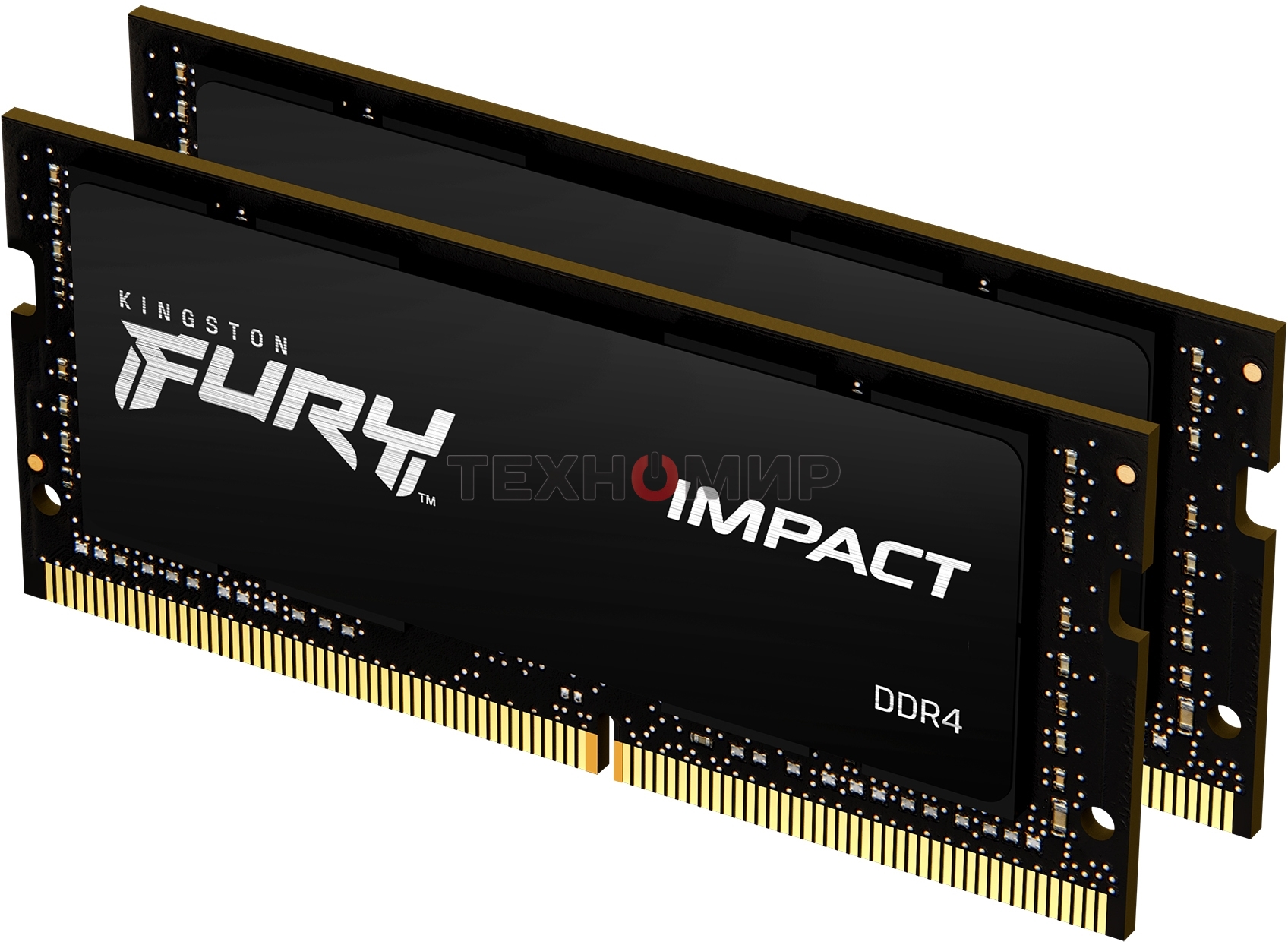 Оперативная память Kingston Fury Impact, DDR4, 64Gb (2x32Gb), 3200MHz, CL20, SO-DIMM