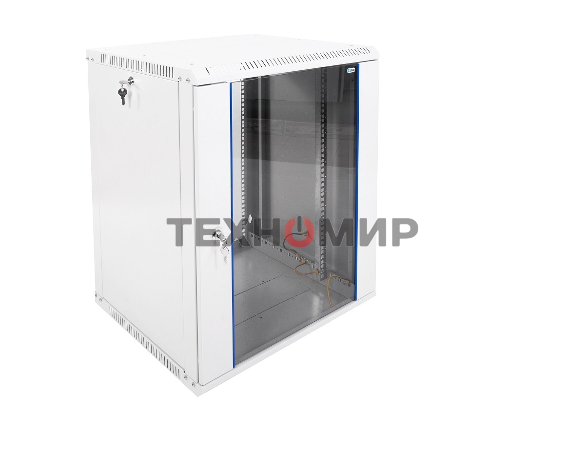 Шкаф телеком. настенный разборный 15U (600х520) дверь стекло (ШРН-Э-15.500) (1 коробка)