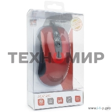 Мышь проводная Gembird MOP-400-R красный, 1000 dpi, USB, кнопки - 3