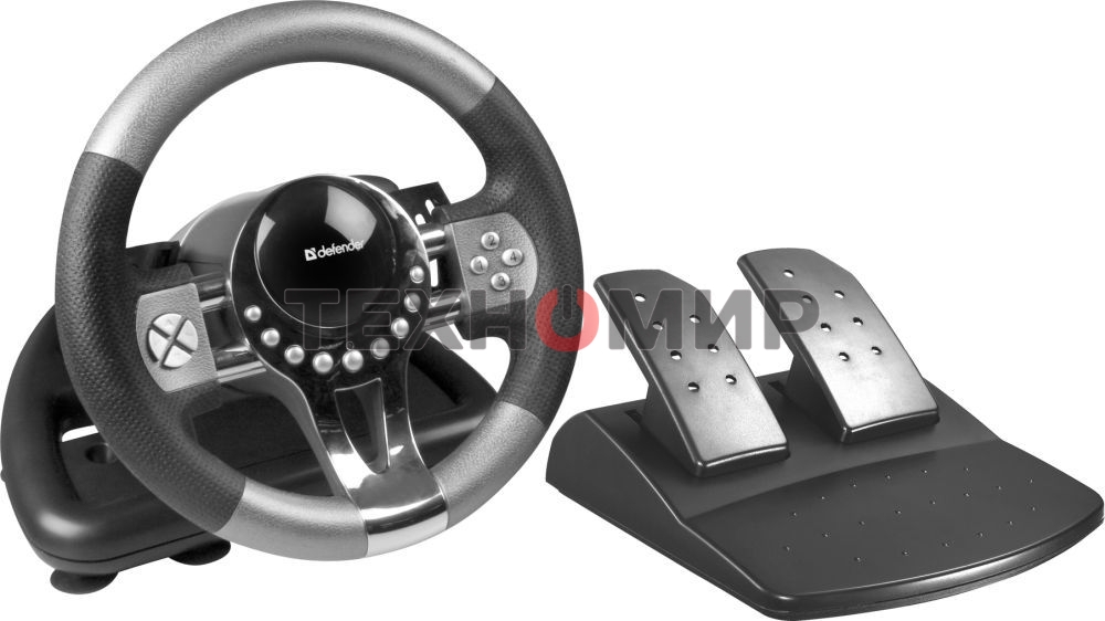 Игровой руль Defender FORSAGE 12 кн+2перекл.+1перекл. 8-ми позиц., USB