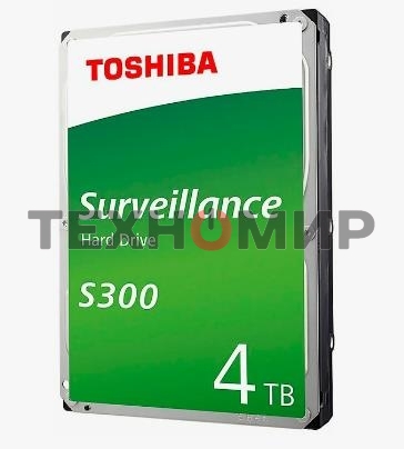 Жесткий диск Toshiba HDD SATA3 4Tb Surveillance S300 (SMR) 5400 256Mb (analog HDWT740UZSVA)