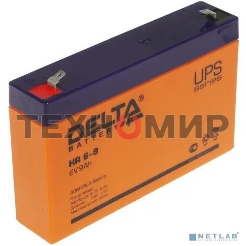 Батарея для ИБП Delta HR 6-9 (634W) (6V, 9Ah)