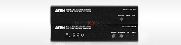 USB DUAL VIEW KVM EXTENDER W/EU ADP.