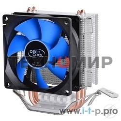 Кулер для процессора DEEPCOOL ICE EDGE MINI FS V2.0 синий, 80 мм, алюминий/медь, 2200 об/мин, 24.7 дБ, 3 pin, 100 Вт, 112 мм