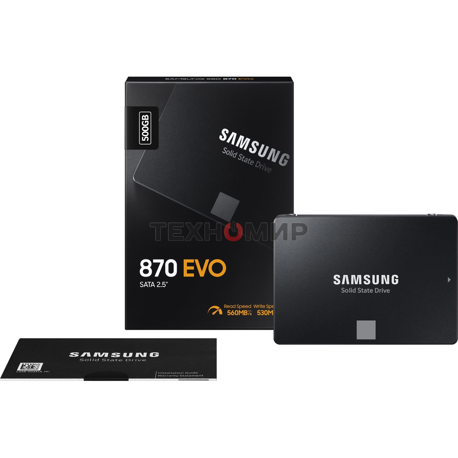 Накопитель SSD Samsung 870 EVO, 500Gb, SATA III, 2.5