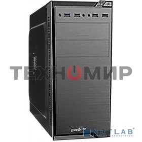 Компьютерный корпус Minitower ExeGate EX272745RUS QA-412U Black, mATX, (XP400, Black, 120мм), 2хUSB+2хUSB 3.0, Audio